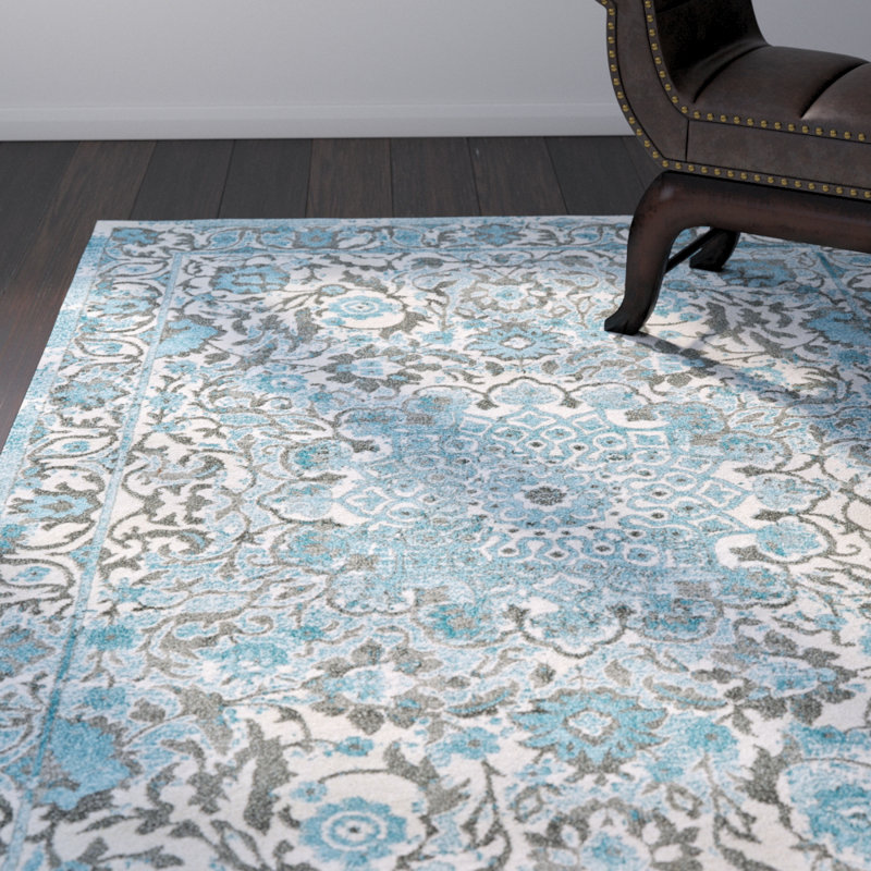 Feizy Tristan Oriental Blue Area Rug Perigold